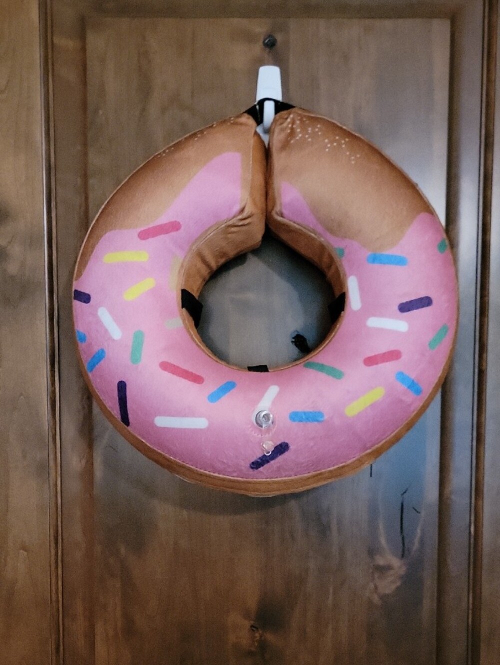 Inflatable Dog Collar - Pink Donut with Sprinkles - XL